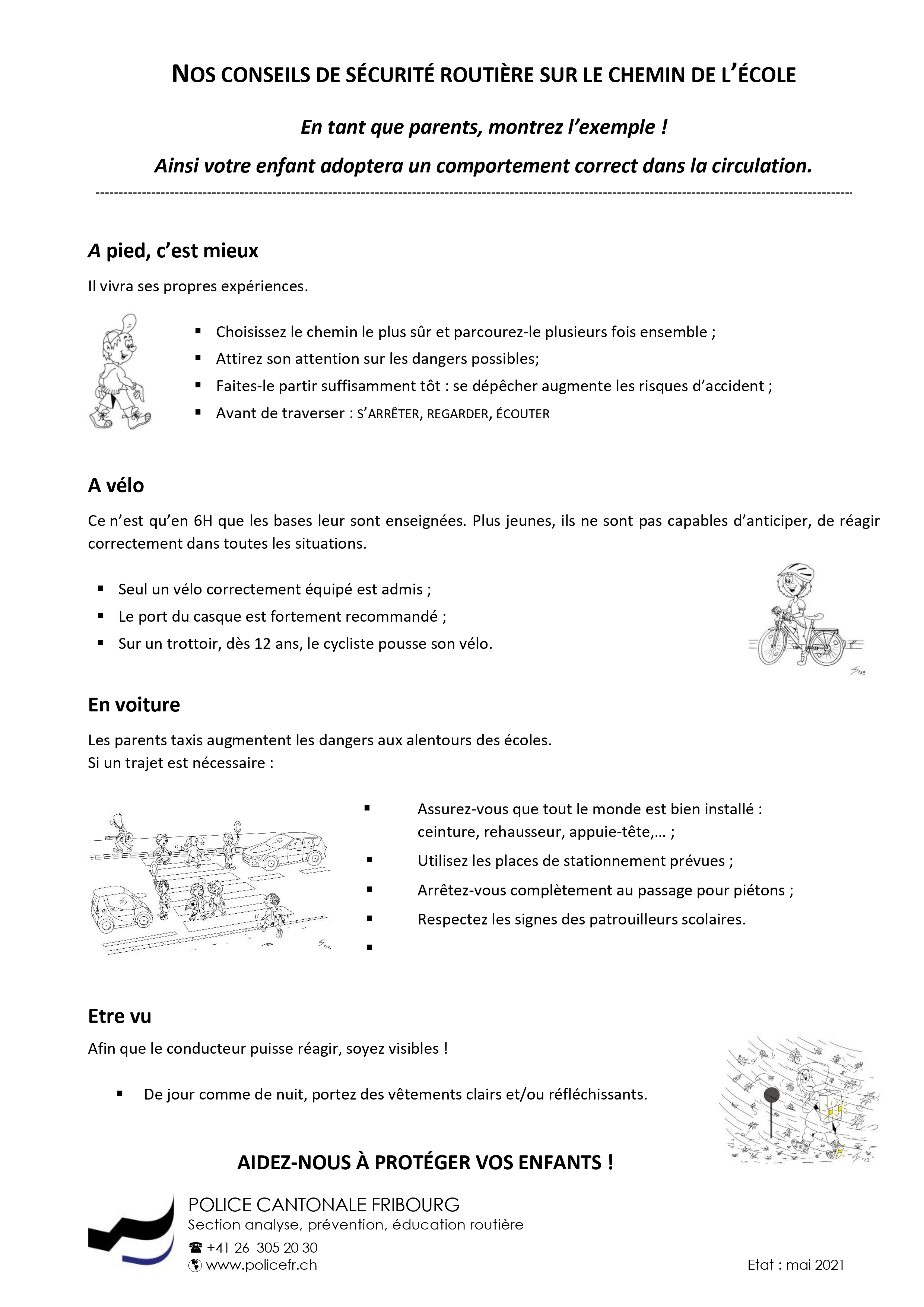 Conseils de securite routiere   2021